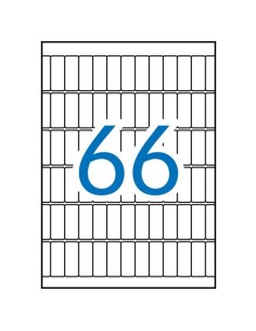 APLI ETIQUETAS ADHESIVAS 12X30MM MANUAL/IMPRESIÓN C/ROMOS 66 X 15H A5 BLANCO