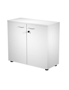 ARTEXPORT ESTANTERÍA BAJA PRESTO CON PUERTAS 1 ESTANTE 22MM REGULABLE CON TRASERA BLANCO