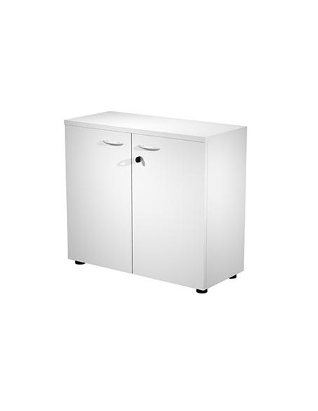 ARTEXPORT ESTANTERÍA BAJA PRESTO CON PUERTAS 1 ESTANTE 22MM REGULABLE CON TRASERA BLANCO