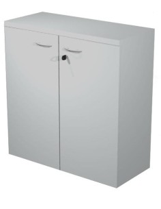 ARTEXPORT ESTANTERÍA BAJA PRESTO CON PUERTAS 1 ESTANTE 22MM REGULABLE CON TRASERA GRIS