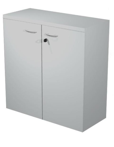 ARTEXPORT ESTANTERÍA BAJA PRESTO CON PUERTAS 1 ESTANTE 22MM REGULABLE CON TRASERA GRIS