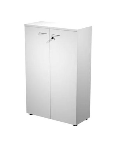 ARTEXPORT ESTANTERÍA MEDIA PRESTO CON PUERTAS 2 ESTANTES 22MM REGULABLES CON TRASERA BLANCO