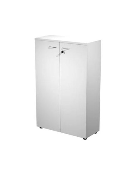 ARTEXPORT ESTANTERÍA MEDIA PRESTO CON PUERTAS 2 ESTANTES 22MM REGULABLES CON TRASERA BLANCO