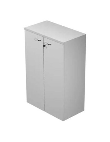 ARTEXPORT ESTANTERÍA MEDIA PRESTO CON PUERTAS 2 ESTANTES 22MM REGULABLES CON TRASERA GRIS