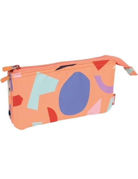 MILAN PORTATODO 5 COMPARTIMENTOS SERIE ESPECIAL FUN ANIMALS NARANJA