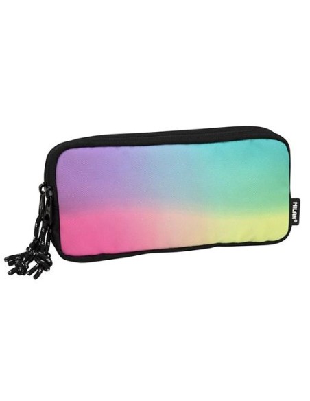 MILAN ESTUCHE PORTATODO 3 CREMALLERAS SUNSET NEGRO