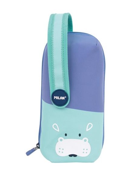 MILAN PORTATODO KIT 4 ESTUCHES C/CONTENIDO SERIE ESPECIAL FUN ANIMALS AZUL