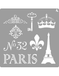 LA PAJARITA STENCIL ST-06 PLANTILLA DECORATIVA MODELO PARIS