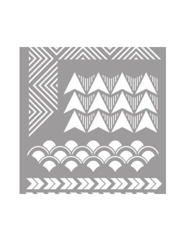 LA PAJARITA STENCIL ST-21 PLANTILLA DECORATIVA MODELO GEOMETRIC