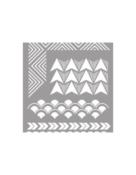 LA PAJARITA STENCIL ST-21 PLANTILLA DECORATIVA MODELO GEOMETRIC