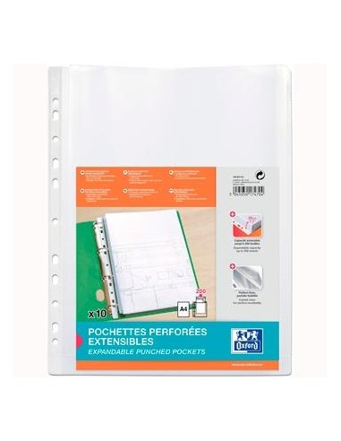 ELBA FUNDA MULTITALADRO 11 PP CRISTAL A4 200 MICRAS GRAN CAPACIDAD EXTRA BLISTER -10U-