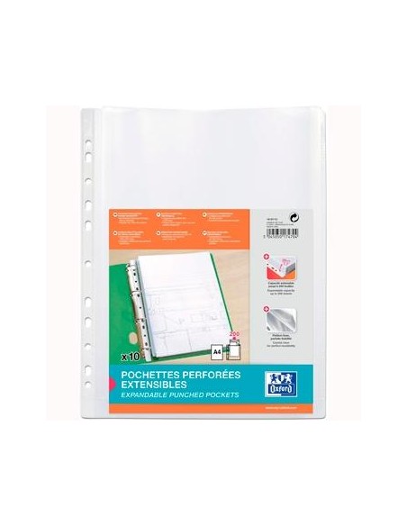 ELBA FUNDA MULTITALADRO 11 PP CRISTAL A4 200 MICRAS GRAN CAPACIDAD EXTRA BLISTER -10U-