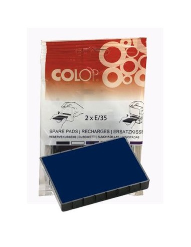 COLOP ALMOHADILLA E/35 AZUL BLISTER -2U-