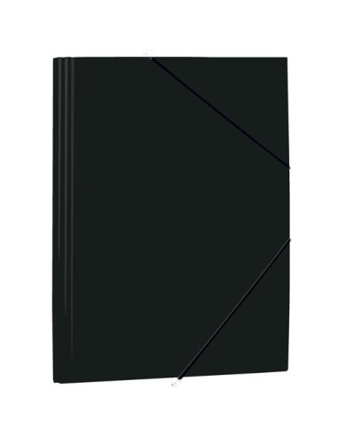 MARIOLA CARPETA CON GOMAS Y SOLAPAS FOLIO POLIPROPILENO 450 MICRAS NEGRO - Pack de 12 unidades