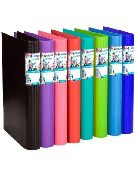 CARCHIVO CARPETA ANILLAS 4 X 25MM A4 FOAM STYLE EXTRA RÍGIDO 2MM ROJO