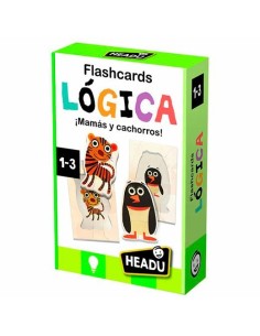 HEADU FLASHCARDS LÓGICA MAMÁS Y CACHORROS MONTESSORI 1-3 AÑOS