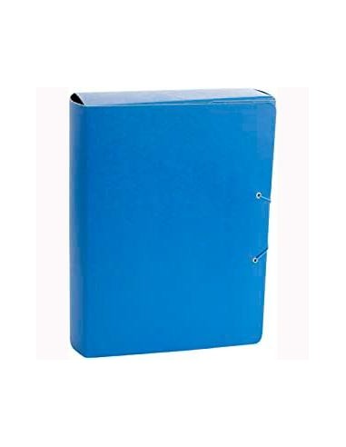 FABRISA CARPETA DE PROYECTOS 7CM FOLIO CIERRE DE BOTA C/GOMAS CARTÓN GOFRADO AZUL