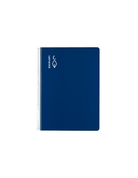 ESCOLOFI CUADERNO ESPIRAL 40H A4 70GR PAUTA 3 C/MARGEN AZUL - Pack de 5 unidades