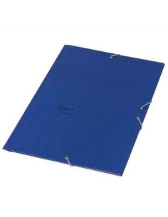 FABRISA CARPETA DE GOMAS AZUL BASICA SIN  SOLAPAS FOLIO - Pack de 5 unidades