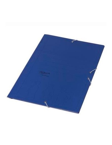 FABRISA CARPETA DE GOMAS AZUL BASICA SIN  SOLAPAS FOLIO - Pack de 5 unidades