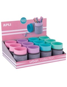 APLI CUBILETE DE NEOPRENO URBAN COLLECTION EXPOSITOR DE 12 C/SURTIDOS