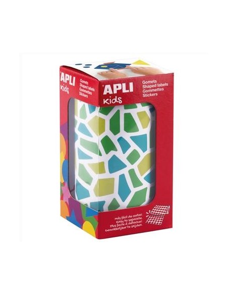 APLI GOMETS MOSAICOS REMOVIBLES 2460U 30 HOJAS TONOS AZULES SURTIDOS