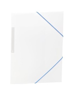 CARCHIVO CARPETA 3 SOLAPAS FOLIO C/GOMAS PP OPACO BLANCO