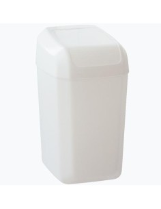 DENOX PAPELERA TAPA BASCULANTE TROYA 15L BLANCO