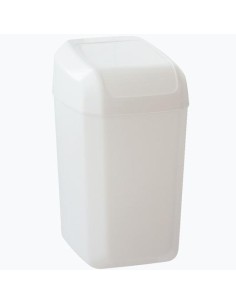 DENOX PAPELERA TAPA BASCULANTE TROYA 30L BLANCO