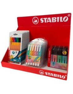 STABILO BANDEJA EXPOSITORA SURTIDO POINT 88 + BOSS ORIGINAL PASTEL + SWING COOL PASTEL