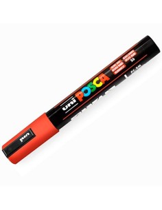 UNIBALL MARCADOR POSCA PC-5M NO PERMANENTE PUNTA FORMA DE BALA 1,8 - 2,5 MM ROJO RUBI