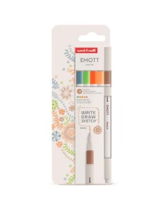 UNIBALL EMOTT ROTULADORES DE ESCRITURA Y DIBUJO COLORES NATURALEZA ESTUCHE 5 UD