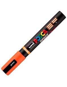 POSCA MARCADOR PC-5BR BRUSH PUNTA M SEMIFLEXIBLE NARANJA