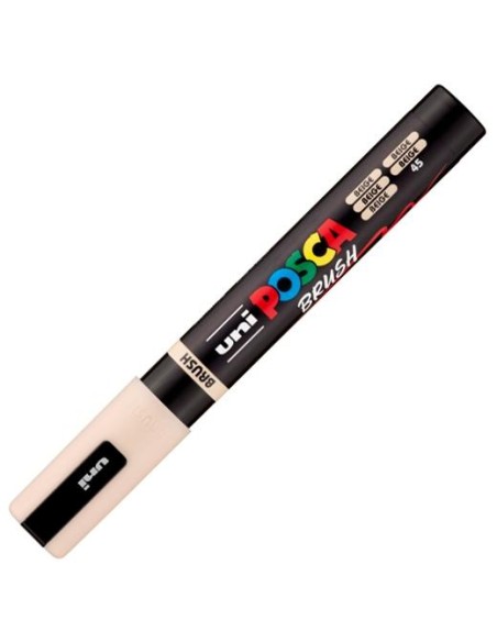POSCA MARCADOR PC-5BR BRUSH PUNTA M SEMIFLEXIBLE BEIGE