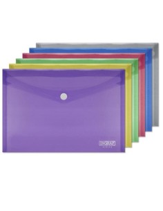 INGRAF SOBRE PORTADOCUMENTOS CON BROCHE A5 COLORES SURTIDOS - Pack de 10 unidades