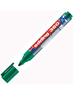 EDDING MARCADOR PARA PIZARRA BLANCA 360 RECARGABLE VERDE - Pack de 10 unidades