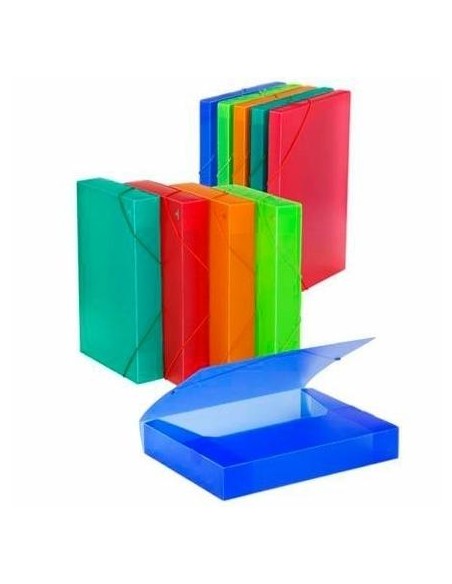 CARCHIVO CARPETA DE PROYECTOS 5CM MONTADA PP TRANSLÚCIDO CON GOMAS FOLIO VERDE CLARO