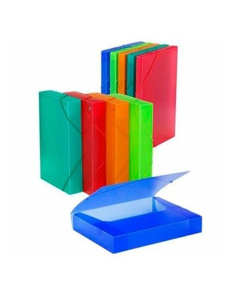 CARCHIVO CARPETA DE PROYECTOS 5CM MONTADA PP TRANSLÚCIDO CON GOMAS FOLIO NARANJA