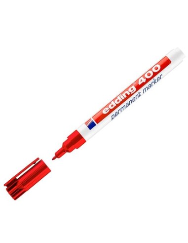 EDDING MARCADOR PERMANENTE 400 ROJO - Pack de 10 unidades