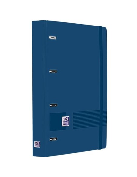 OXFORD EUROPEANBINDER LIVE&GO CARPETA ANILLAS 4X35 A4+ C/RECAMBIO 5X5 WRITE&ERASE POLYFOAM AZUL MARINO