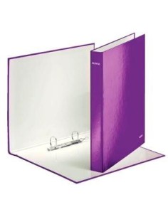 LEITZ CARPETA WOW ANILLAS MIXTAS 2X25 MM A4+ CARTÓN FORRADO PLASTIFICADO PÚRPURA