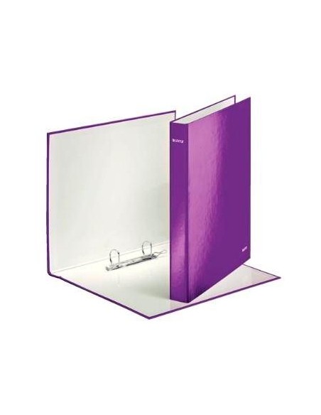 LEITZ CARPETA WOW ANILLAS MIXTAS 2X25 MM A4+ CARTÓN FORRADO PLASTIFICADO PÚRPURA