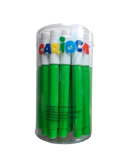 CARIOCA ROTULADOR JUMBO PUNTA GRUESA BOTE DE 30 VERDE CLARO