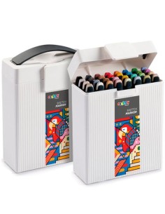 CARIOCA PLUS SKETCH MARKER DOBLE PUNTA CINCEL/PINCEL COLORES SURTIDOS CAJA PREMIUM 32 UD