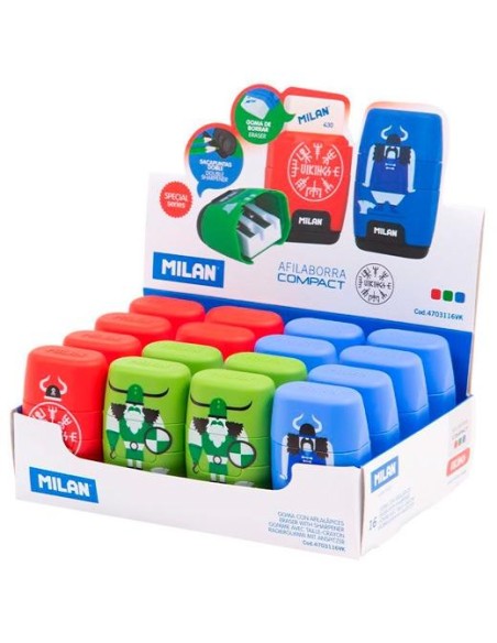 MILAN AFILABORRAS COMPACT VIKINGS CAJA EXPOSITORA 16U C/SURTIDOS