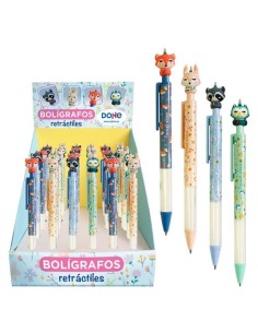 DOHE BOLÍGRAFO RETRÁCTIL FOREST ELVES 4 MODELOS TINTA AZUL EXPOSITOR DE 36 C/SURTIDOS