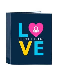 SAFTA CARPETA DE ANILLAS 4X35MM FOLIO LOMO ANCHO BENETTON LOVE