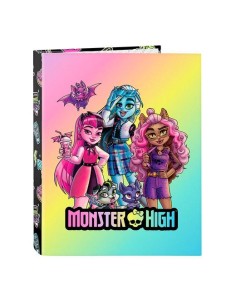 SAFTA CARPETA FOLIO ANILLAS MIXTAS 4X25MM MONSTER HIGH CREEP