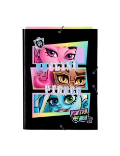 SAFTA CARPETA CON GOMAS FOLIO 3 SOLAPAS MONSTER HIGH CREEP