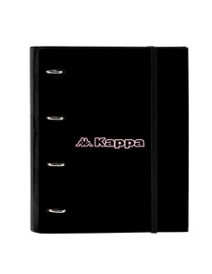 SAFTA CARPETA DE ANILLAS 4X35MM C/RECAMBIO 100H A4 T/DURAS CIERRE C/GOMA KAPPA SILVER PINK